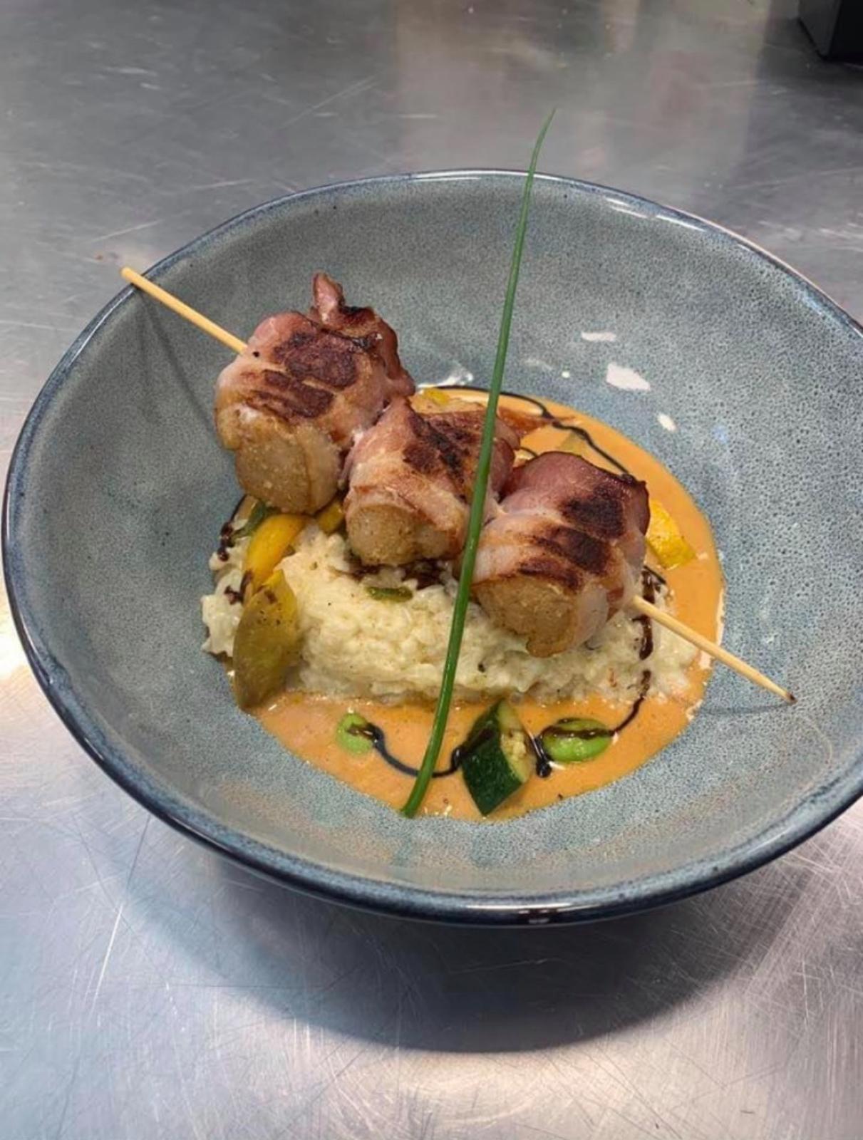 Plated dish by Chef Venu