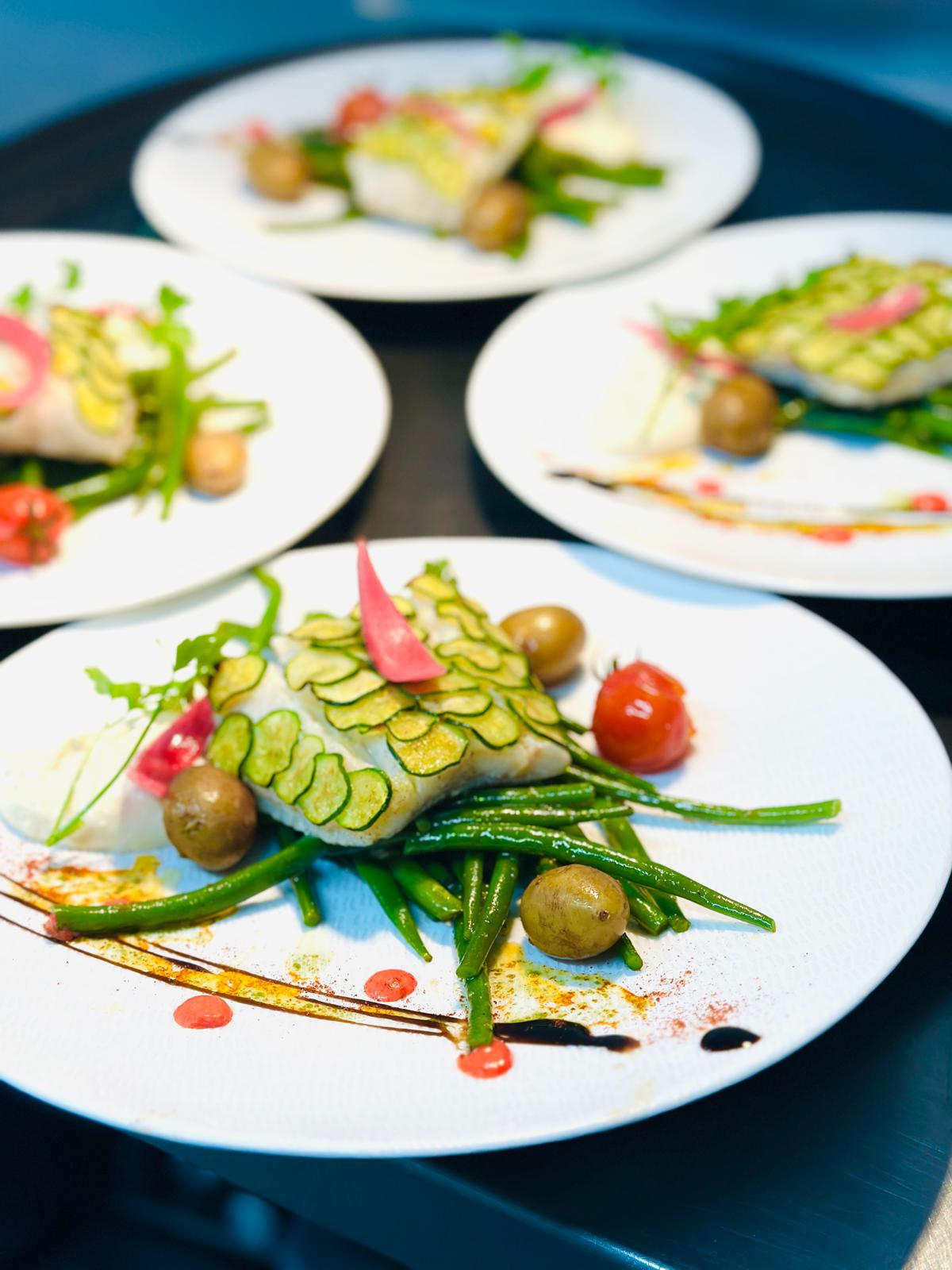 Plated dish by Chef Venu
